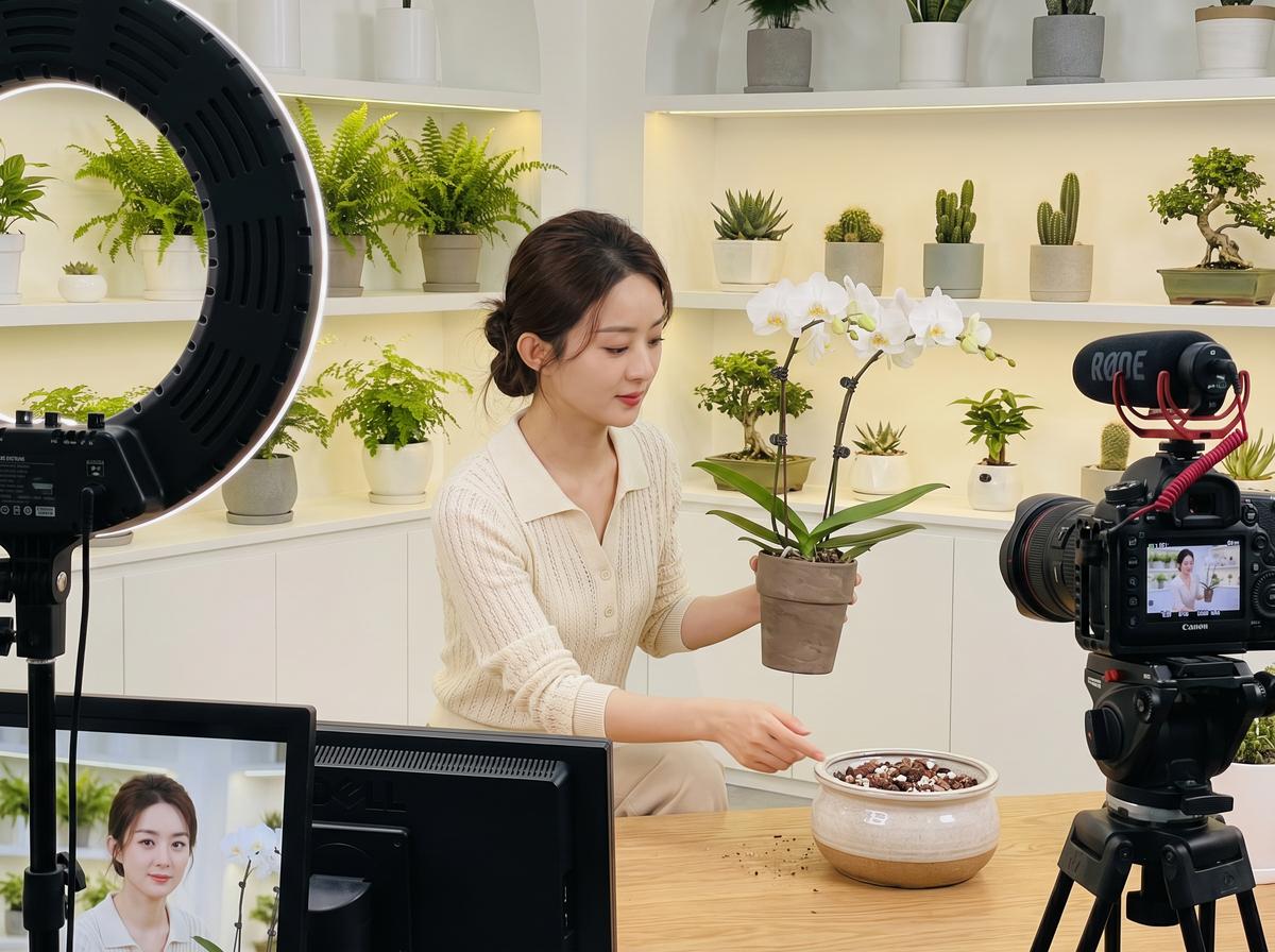 陈美娇陈美娇视频-兰花换盆视频演示